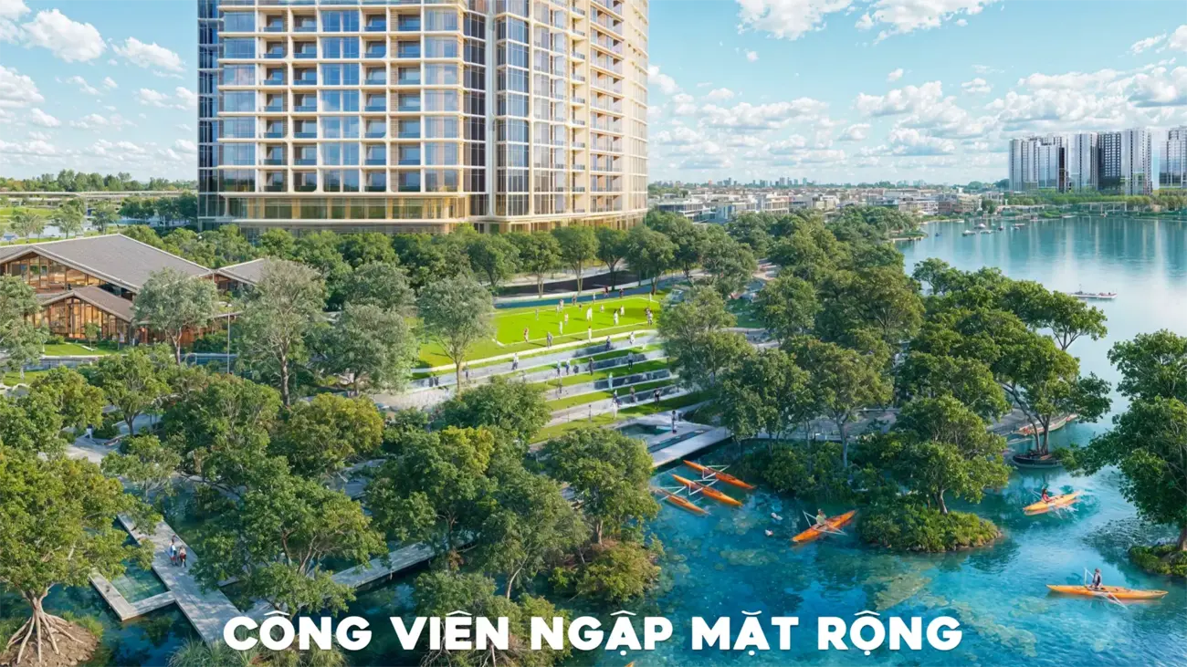 Công viên sinh thái ngập nước rộng lớn và hiện đại giữa lòng đô thị.