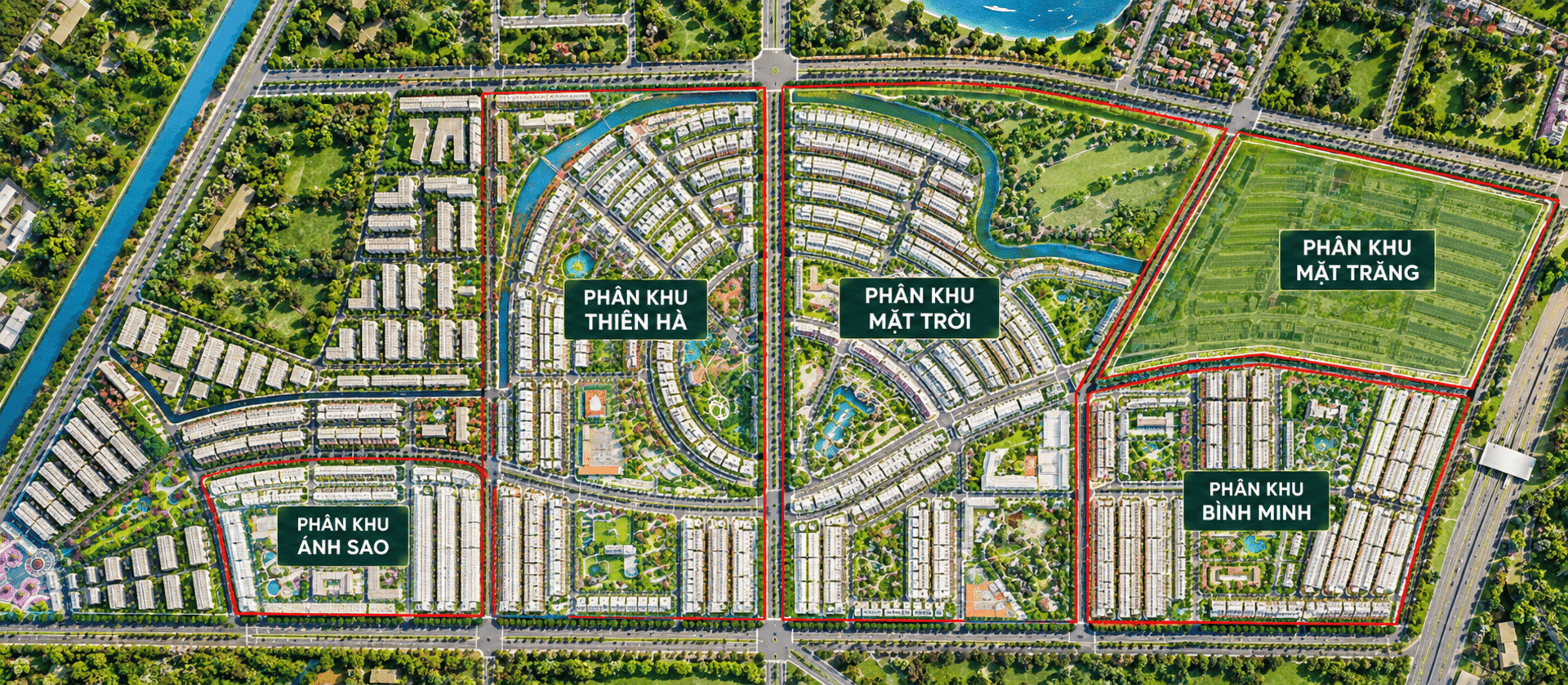 Mặt bằng tổng thể từng phân khu Vinhomes Golden City được thiết kế tối ưu công năng sử dụng, tích hợp trọn vẹn các cụm tiện ích nội khu hiện đại, mang lại không gian sống tiện nghi và riêng tư. Tổng mặt bằng dự án Vinhomes Golden City Dương Kinh.