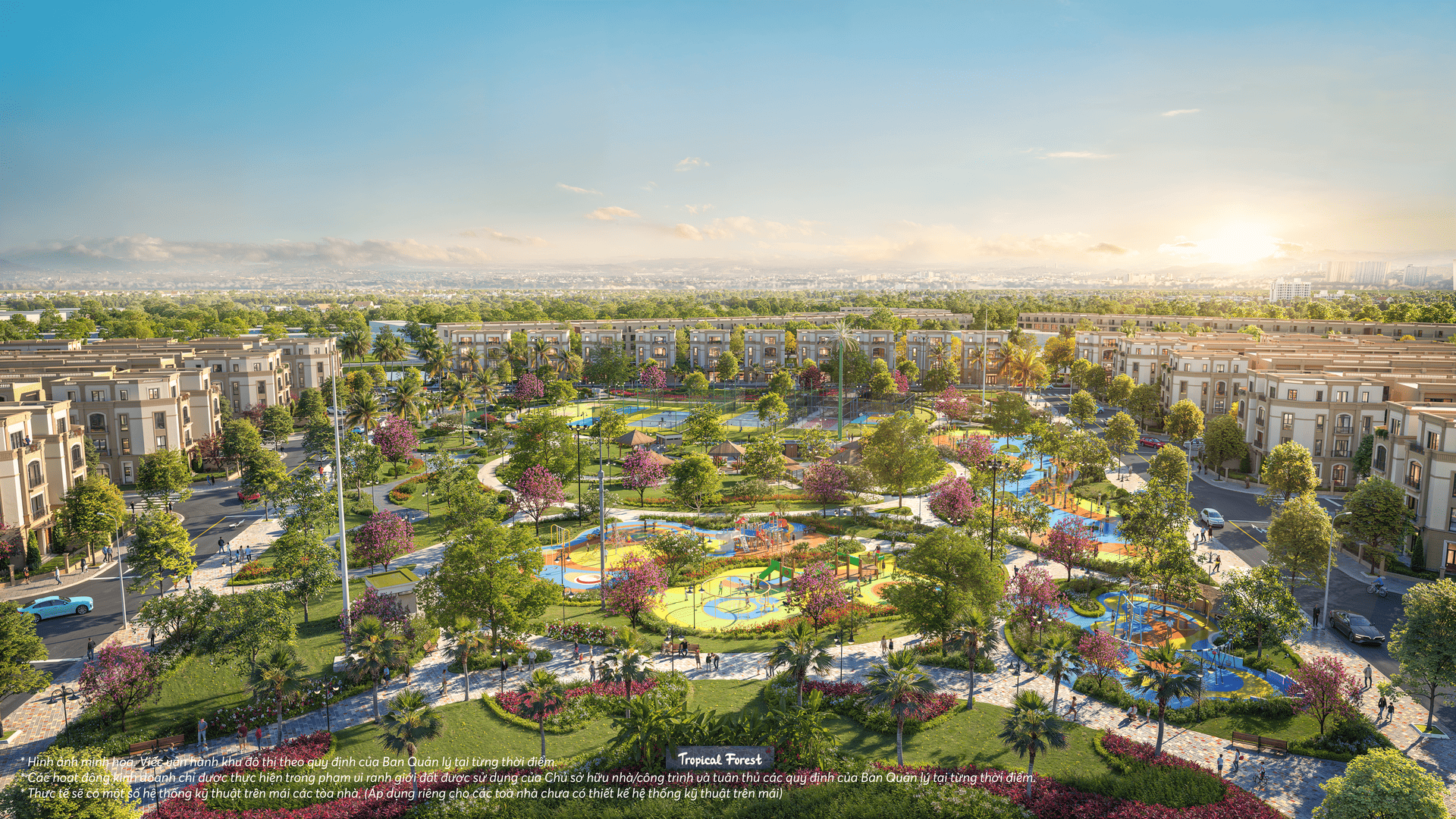 Hình ảnh phối cảnh công viên rừng nhiệt đới Tropical Forest tại Vinhomes Golden City tái hiện không gian sinh thái xanh mát, ngập tràn sắc màu thiên nhiên, mang lại bầu không khí trong lành và thư thái cho cư dân. Hình ảnh phối cảnh công viên rừng nhiệt đới Tropical Forest tại Vinhomes Golden City tái hiện không gian sinh thái xanh mát, ngập tràn sắc màu thiên nhiên, mang lại bầu không khí trong lành và thư thái cho cư dân.